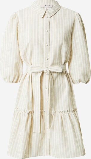 Rochie tip bluză A-VIEW pe nisipiu / alb, Vizualizare produs
