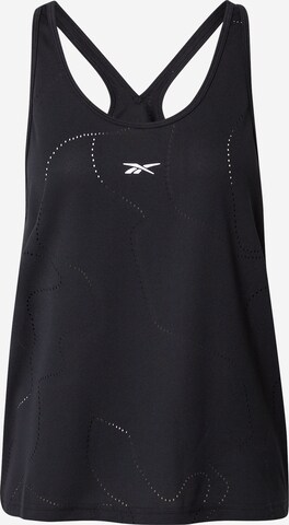 Reebok - Top desportivo 'United By Fitness' em preto: frente