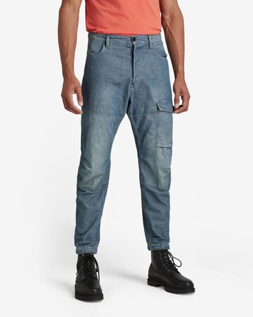 G-Star RAW Tapered Cargobroek in Blauw: voorkant