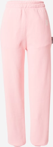 HUGO Red Loosefit Kalhoty 'Njola' – pink: přední strana