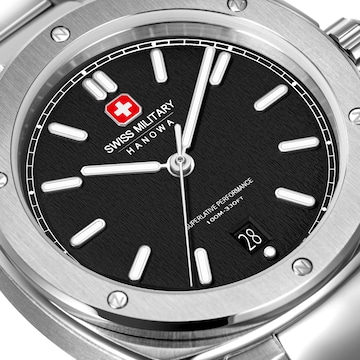 SWISS MILITARY HANOWA Analoguhr 'Sirius' in Schwarz