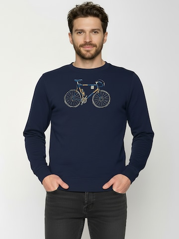GREENBOMB Sweatshirt ' Wild Knut 2 ' in Blauw: voorkant