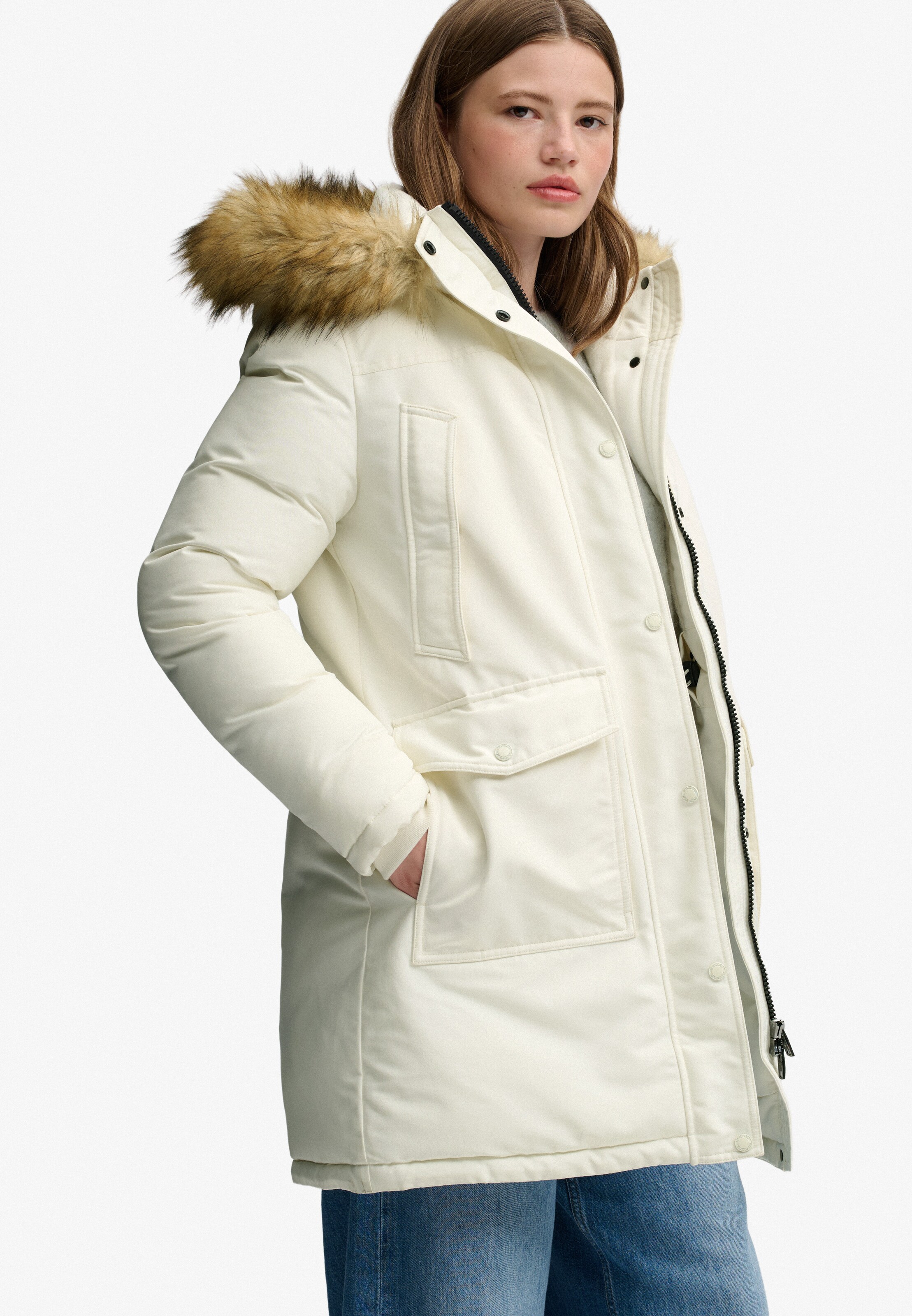 Parka d’hiver 'Everest' Superdry & Co en blanc