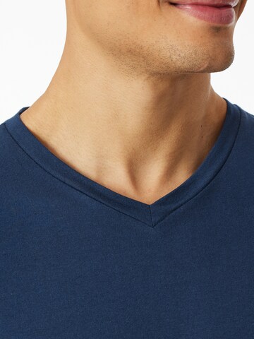 SCHIESSER Pyjama lang ' Schlafanzug kurz - Casual Essentials ' in Blauw