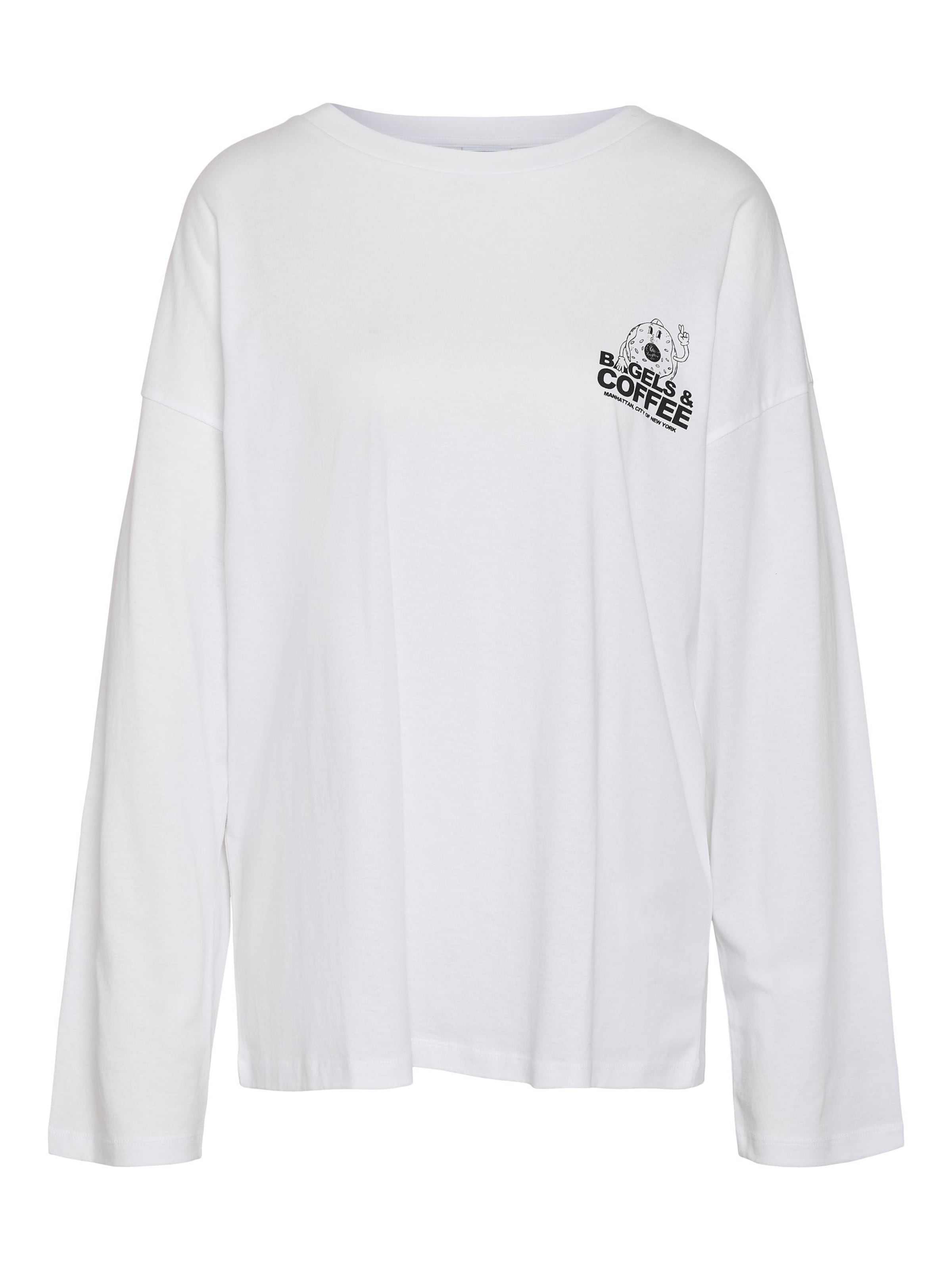 Noisy may Shirts 'NMIDA' i hvid, Produktvisning