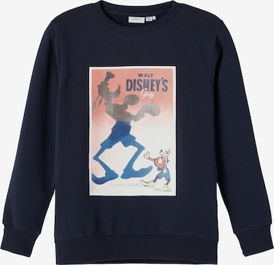 NAME IT Sweatshirt 'Goofy Francis' in de kleur Blauw / Navy / Pastelrood / Zwart / Wit, Productweergave