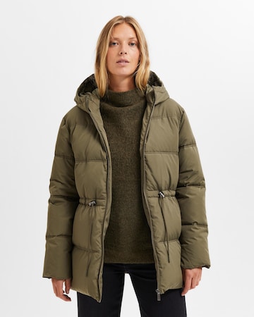 Veste d’hiver 'Alina' SELECTED FEMME en vert : devant