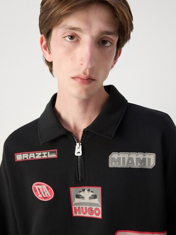 HUGO Суичър 'Danwyll' в черно