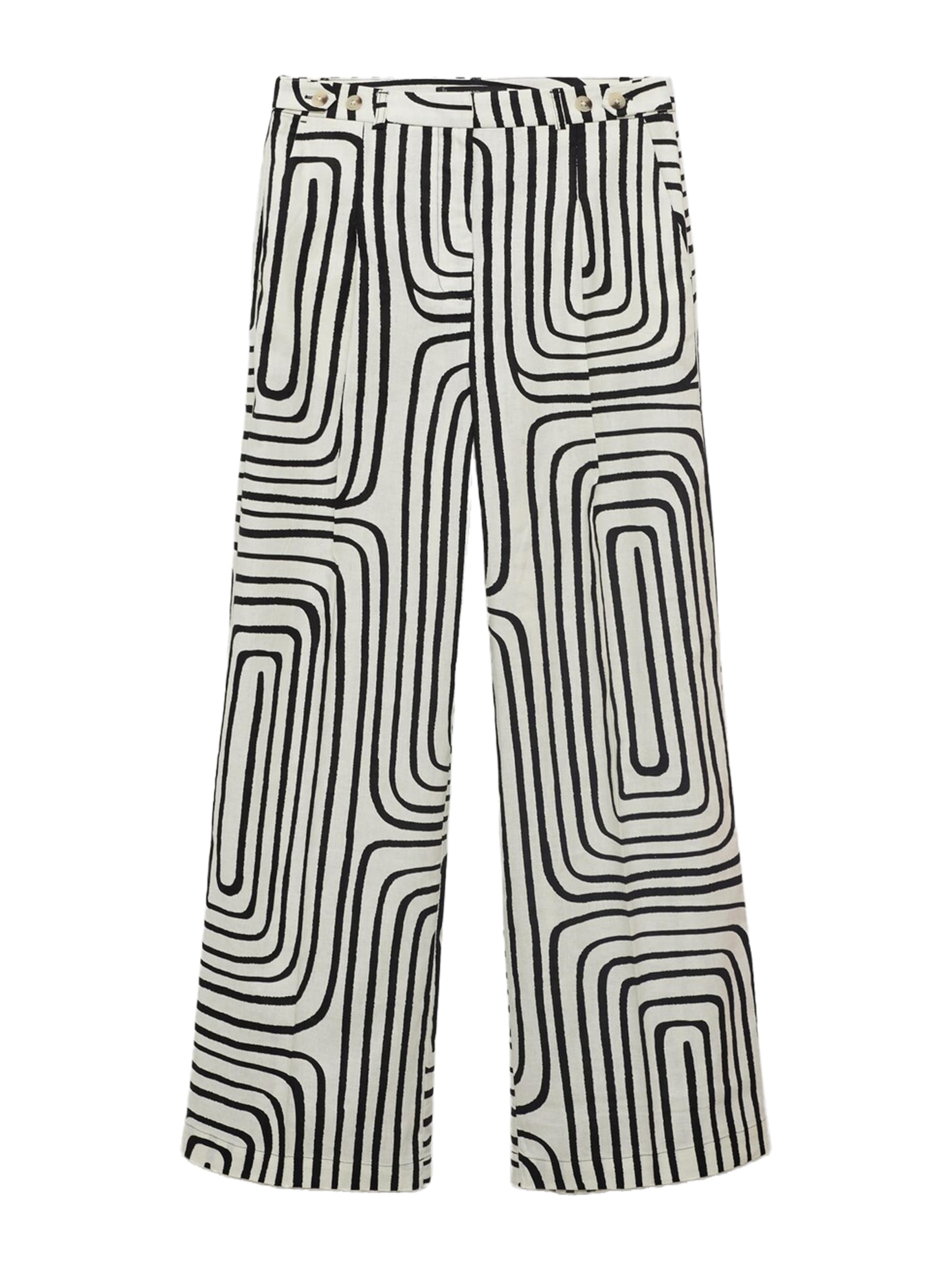 MANGO Široke hlačnice Hlače z naborki 'Doty' | bež barva: sprednja stran