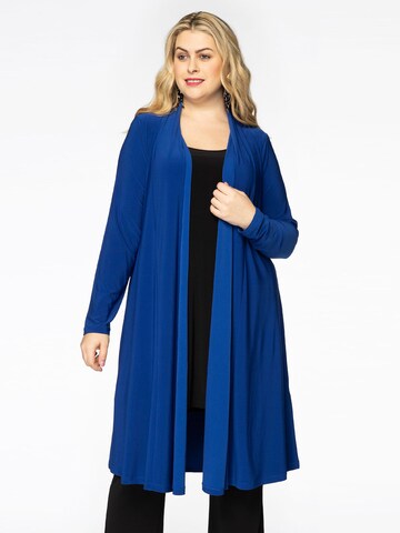 Yoek Knit Cardigan 'DOLCE' in Blue: front