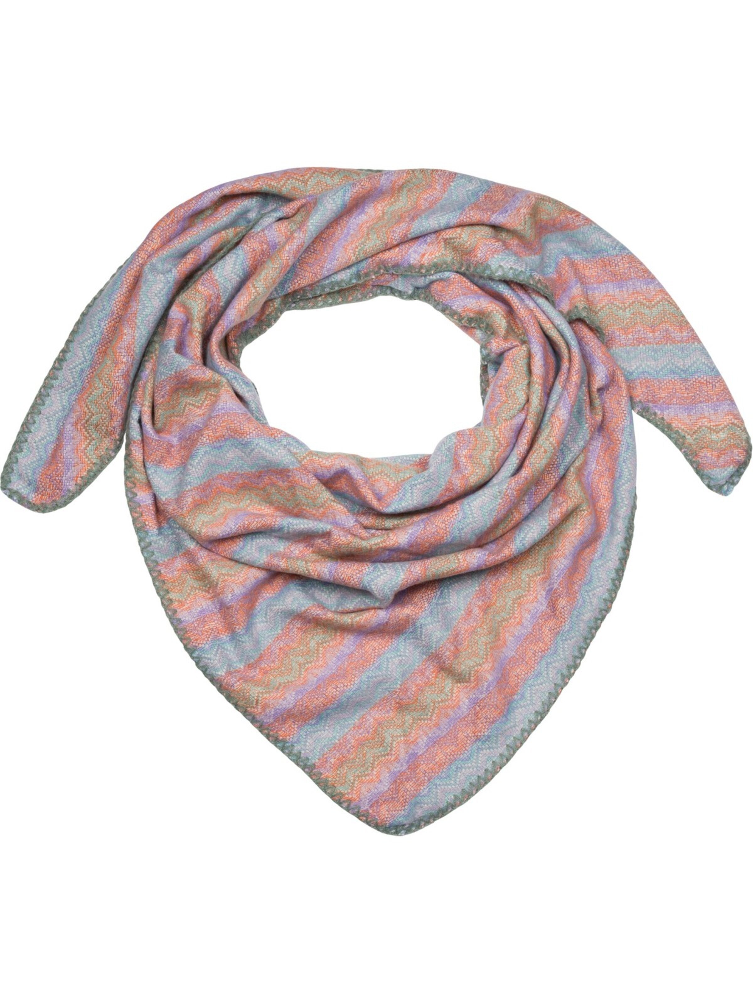 styleBREAKER Tuch 'Dreieckstuch Zick-Zack Webmuster'‌‌‌‌‌‌‌‌‌ in Blau: Vorderseite