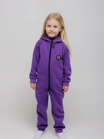 MANUL Overall 'Grappe by MANUL - Basic BackZip' in Lila: voorkant