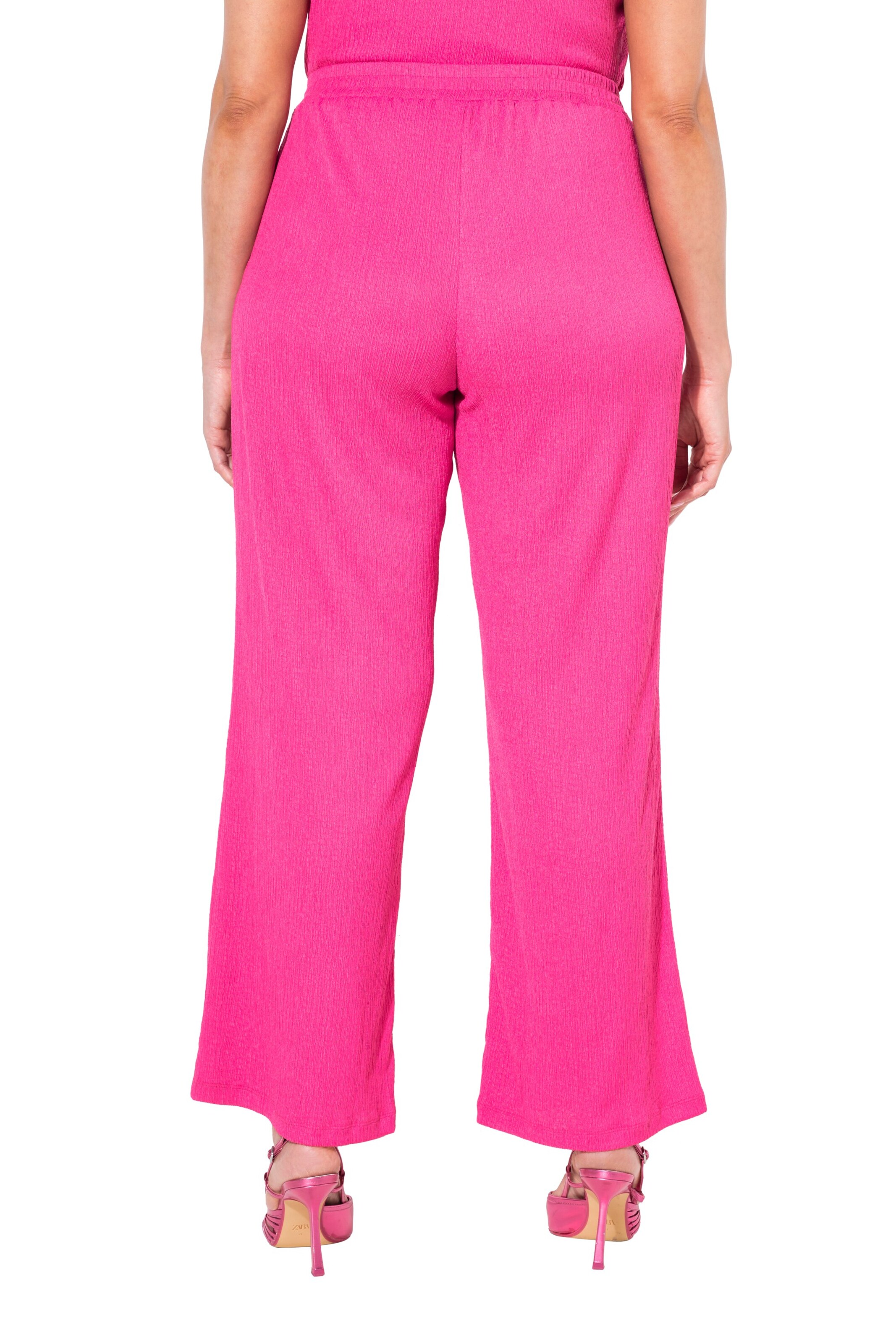 Ulla Popken Wide leg Broek in Roze