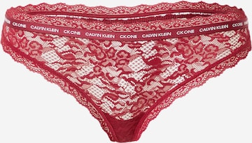 String Calvin Klein Underwear en rouge : devant