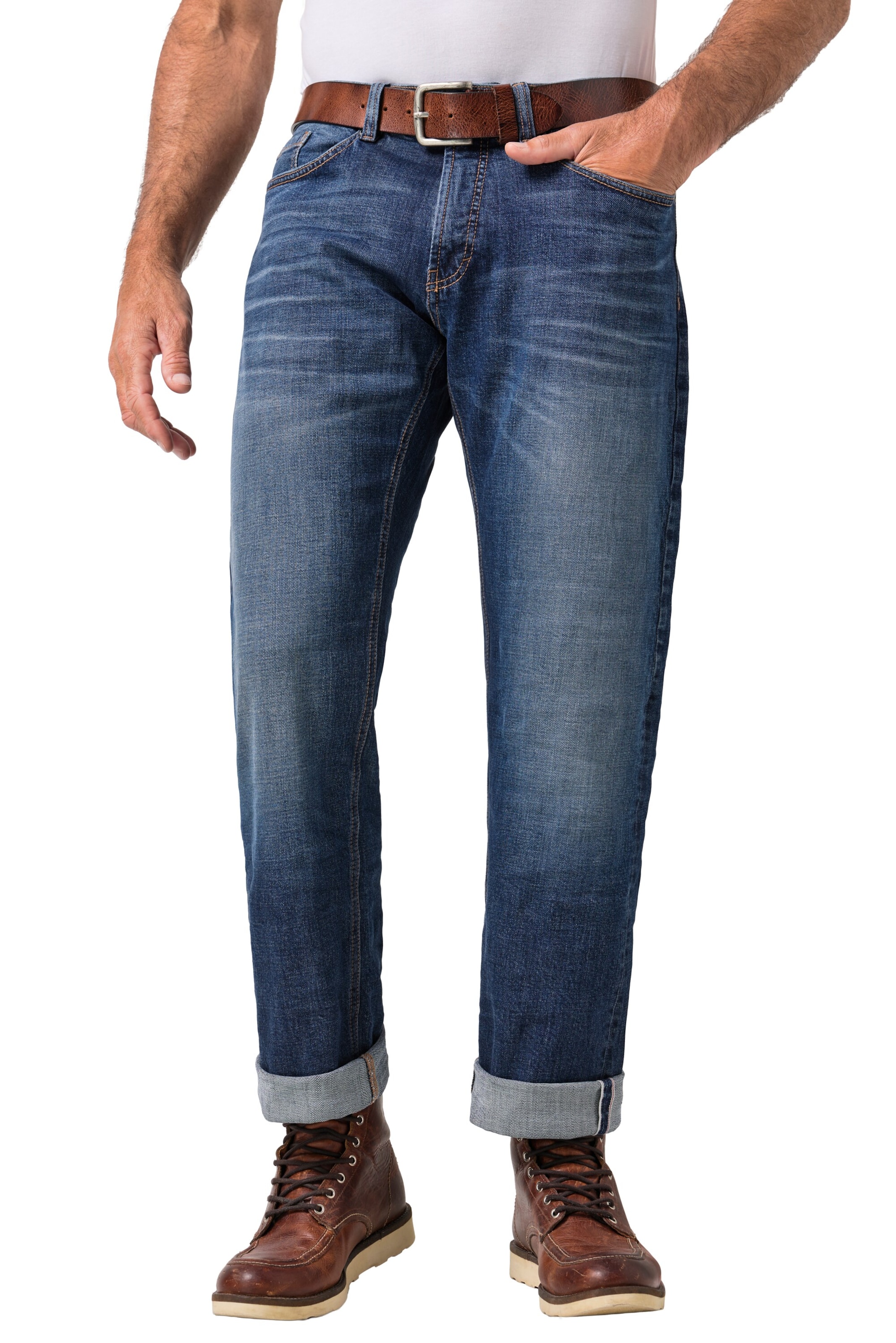 JP1880 Regular Jeans in Blauw: voorkant