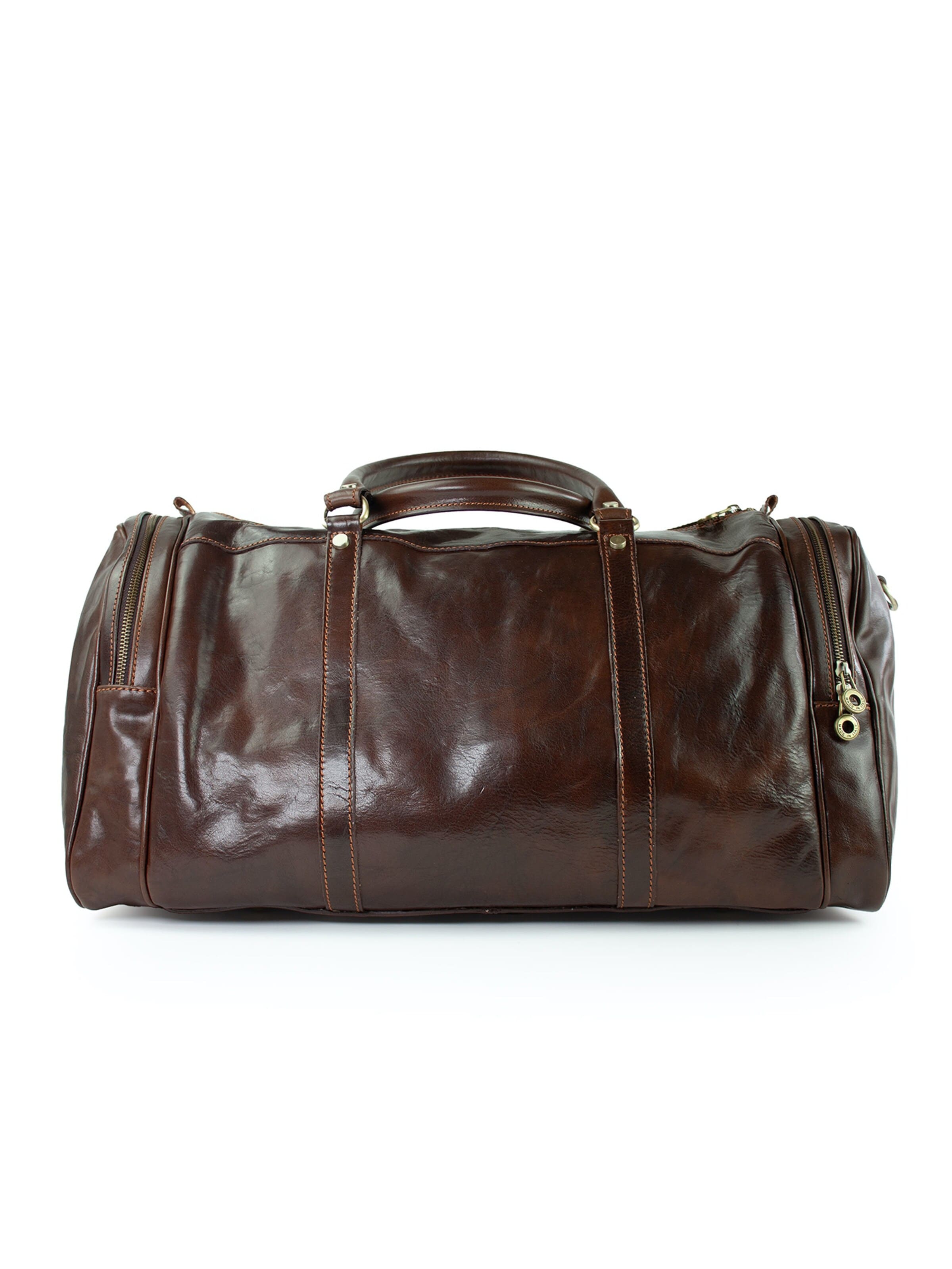 Sac week-end 'JULIAN' lePelou en marron : devant