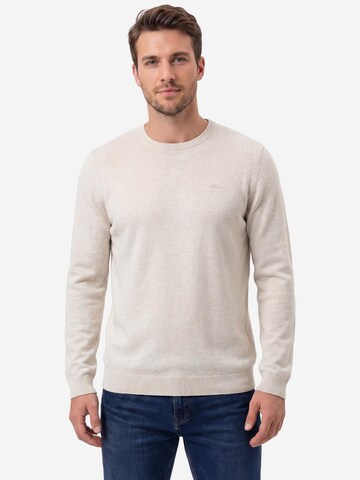 s.Oliver Pullover 'Basic'‌‌‌‌ in Weiß