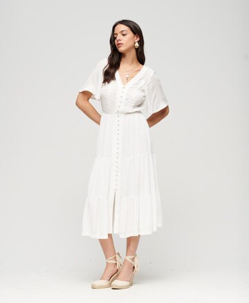 Superdry Shirt Dress in White