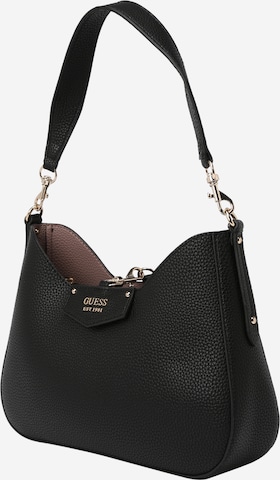 GUESS Schultertasche 'Brenton' in Schwarz