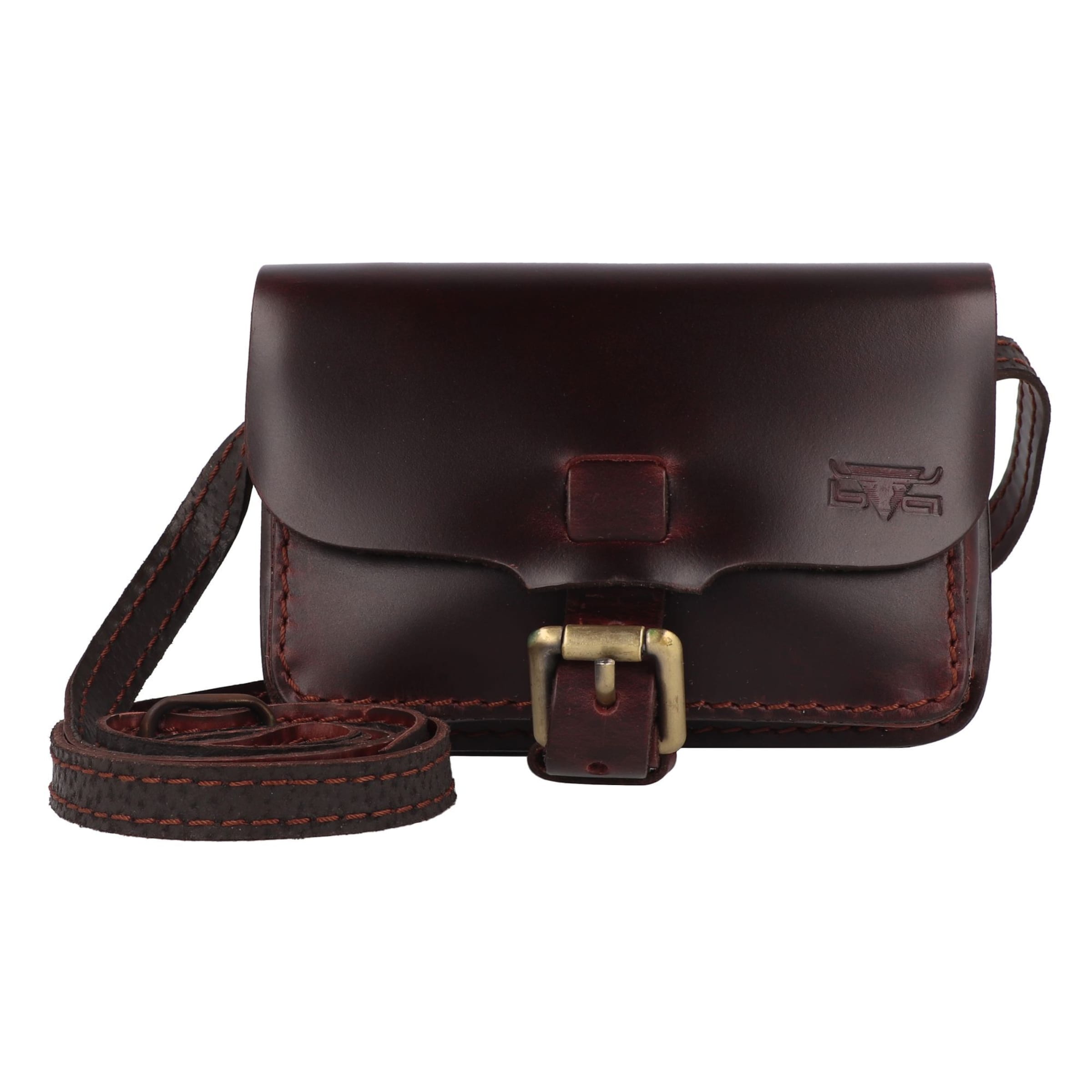 MIKA Schoudertas in Bruin: voorkant