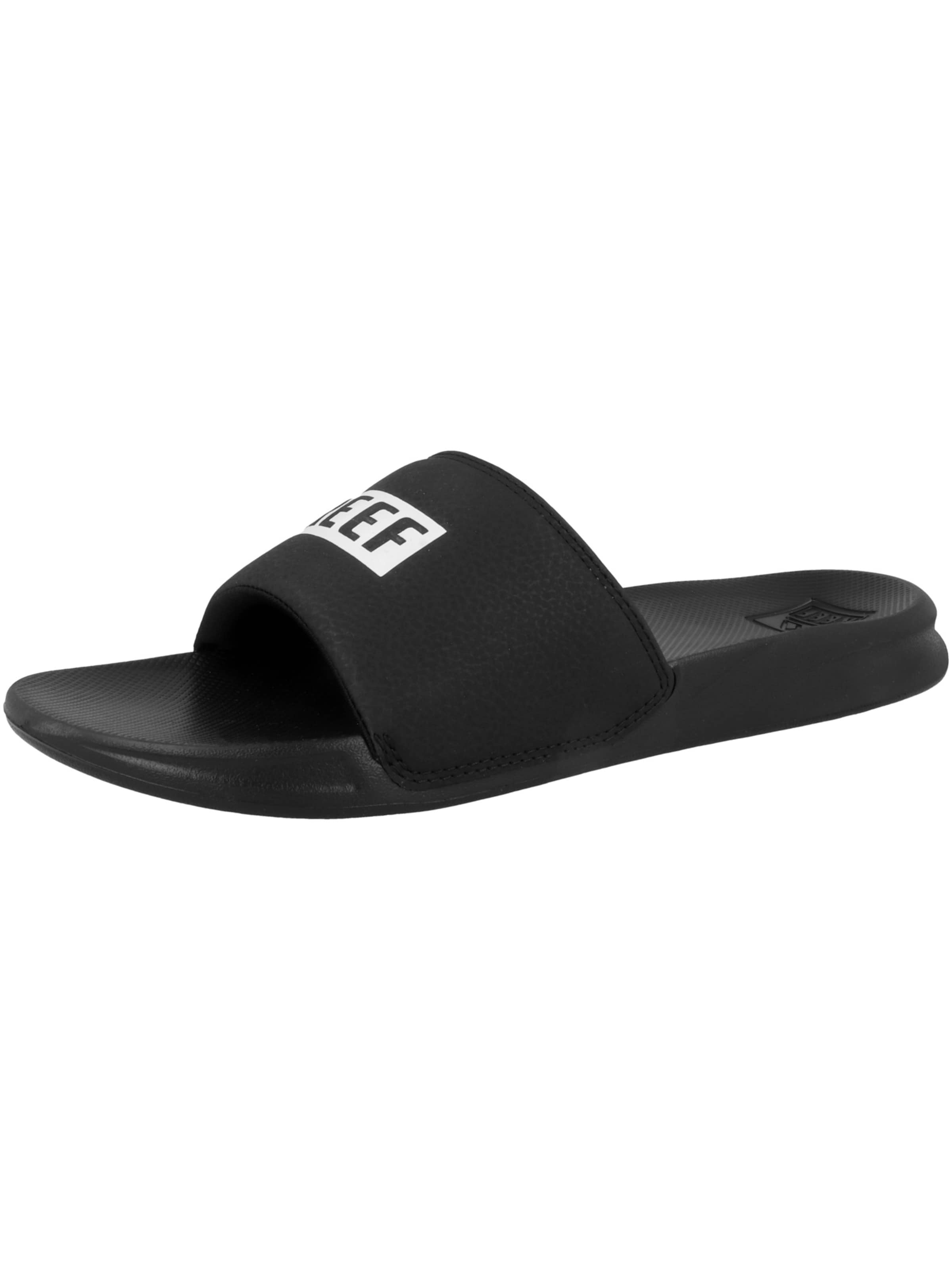 REEF Strand-/badschoen 'One Slide' in Zwart: voorkant