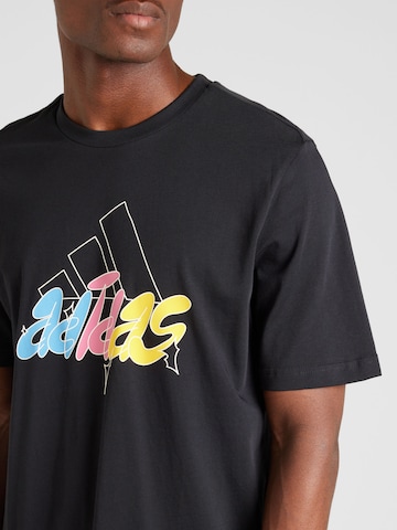 ADIDAS SPORTSWEAR Λειτουργικό μπλουζάκι 'ILLUST' σε μαύρο