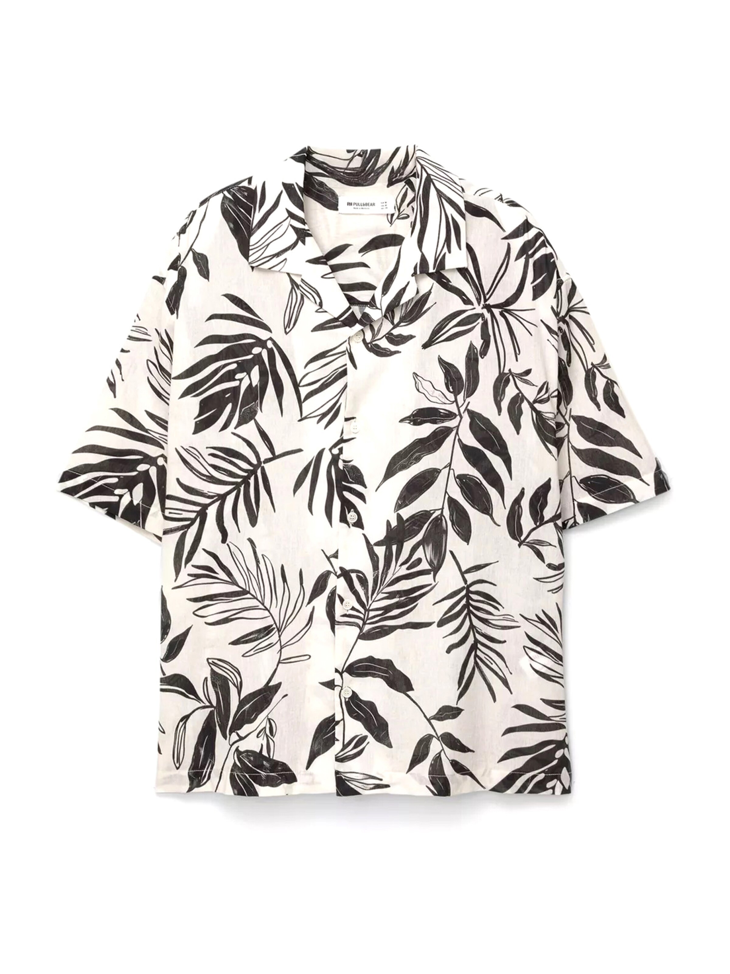 Pull&Bear Comfort Fit Hemd in Weiß: Vorderseite