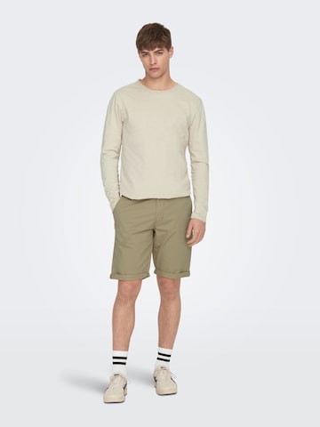 Regular Pantalon chino 'Peter' Only & Sons en beige