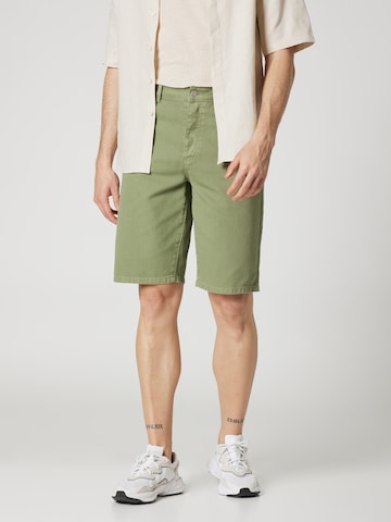 ABOUT YOU x Kevin Trapp Regular Pants 'Torben' in Green: front