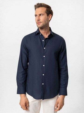 Antioch Regular fit Overhemd in Blauw: voorkant