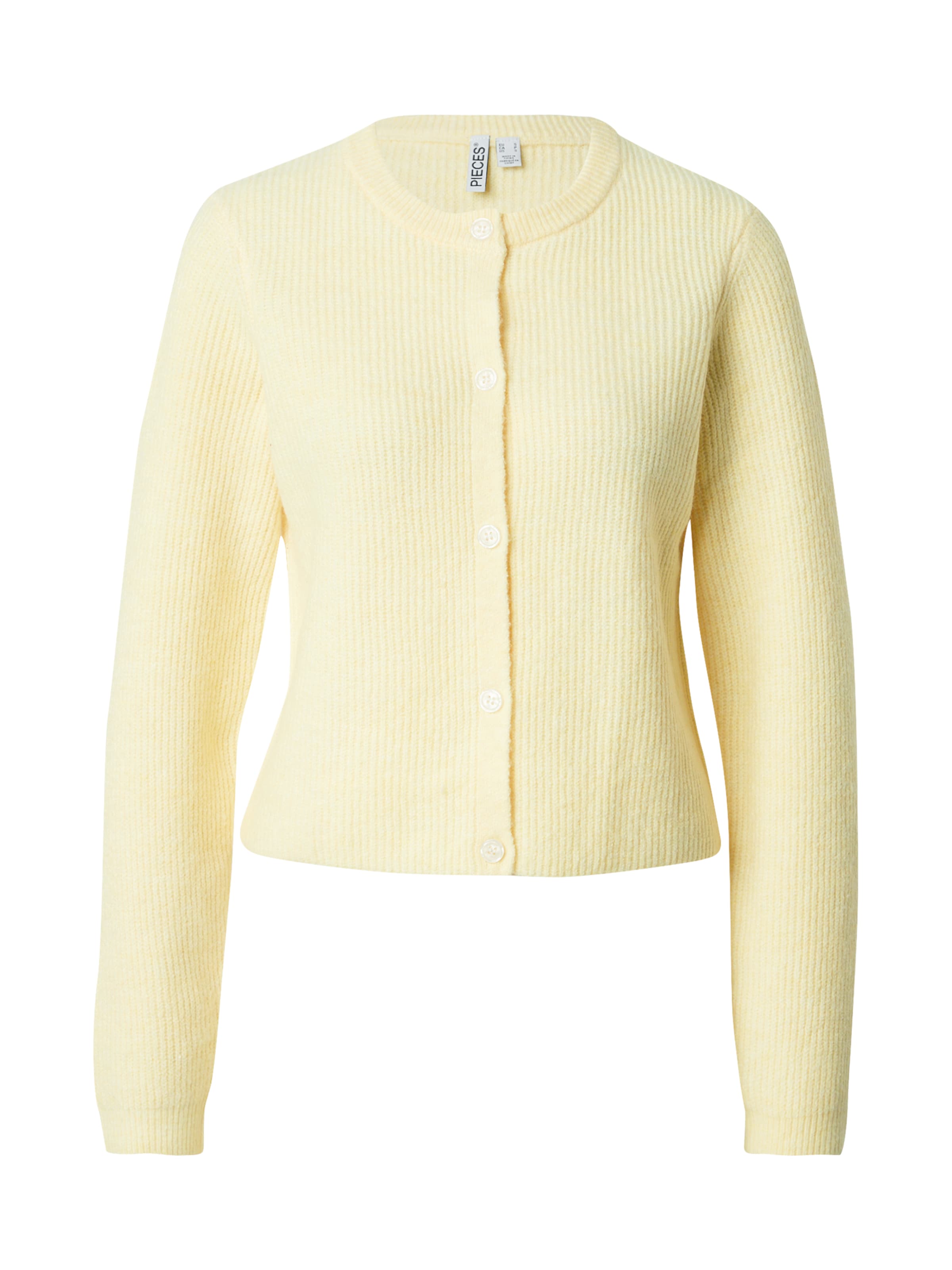 Cardigan 'PCSilly' PIECES en jaune : devant