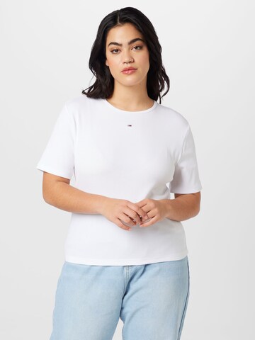 Tommy Jeans Curve T-Shirt 'Essential' in Weiß: predná strana
