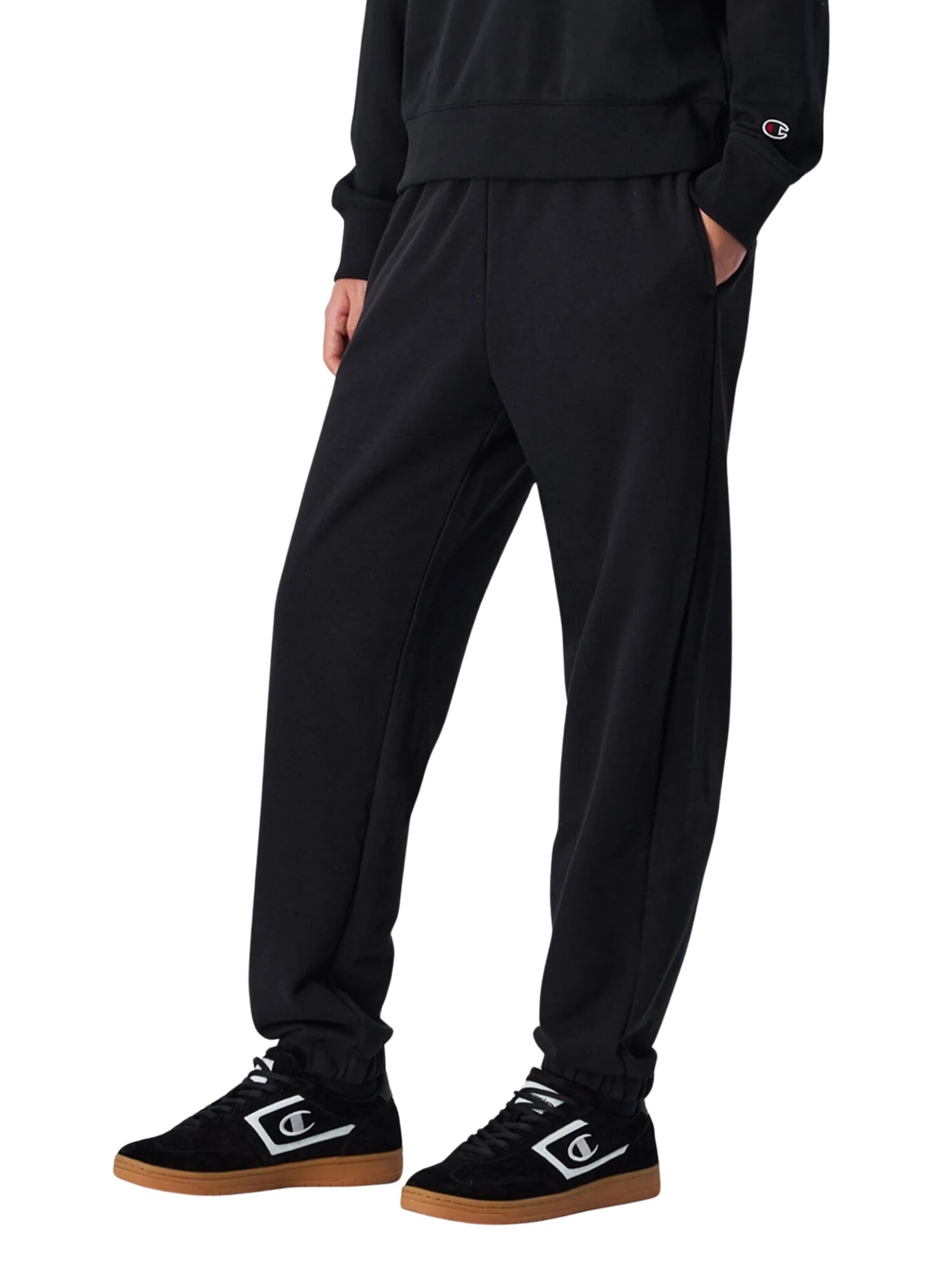 Effilé Pantalon Champion Authentic Athletic Apparel en noir : devant