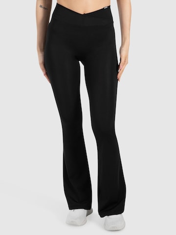 Smilodox Flared Leggings ' Leonora ' in Black: front