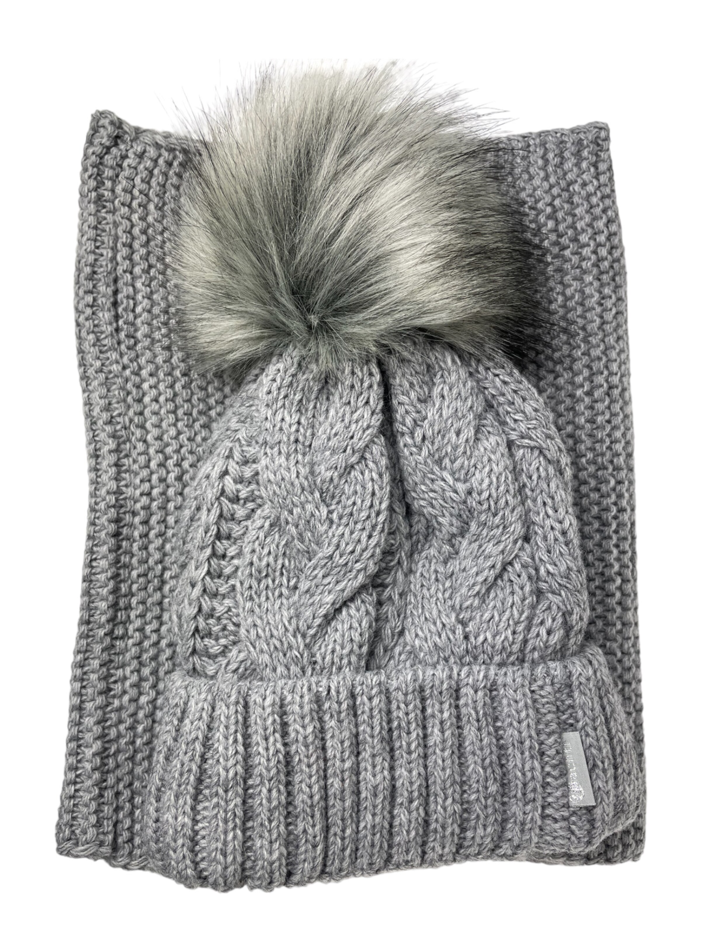 Kumixi Beanie 'Set' in Grey: front