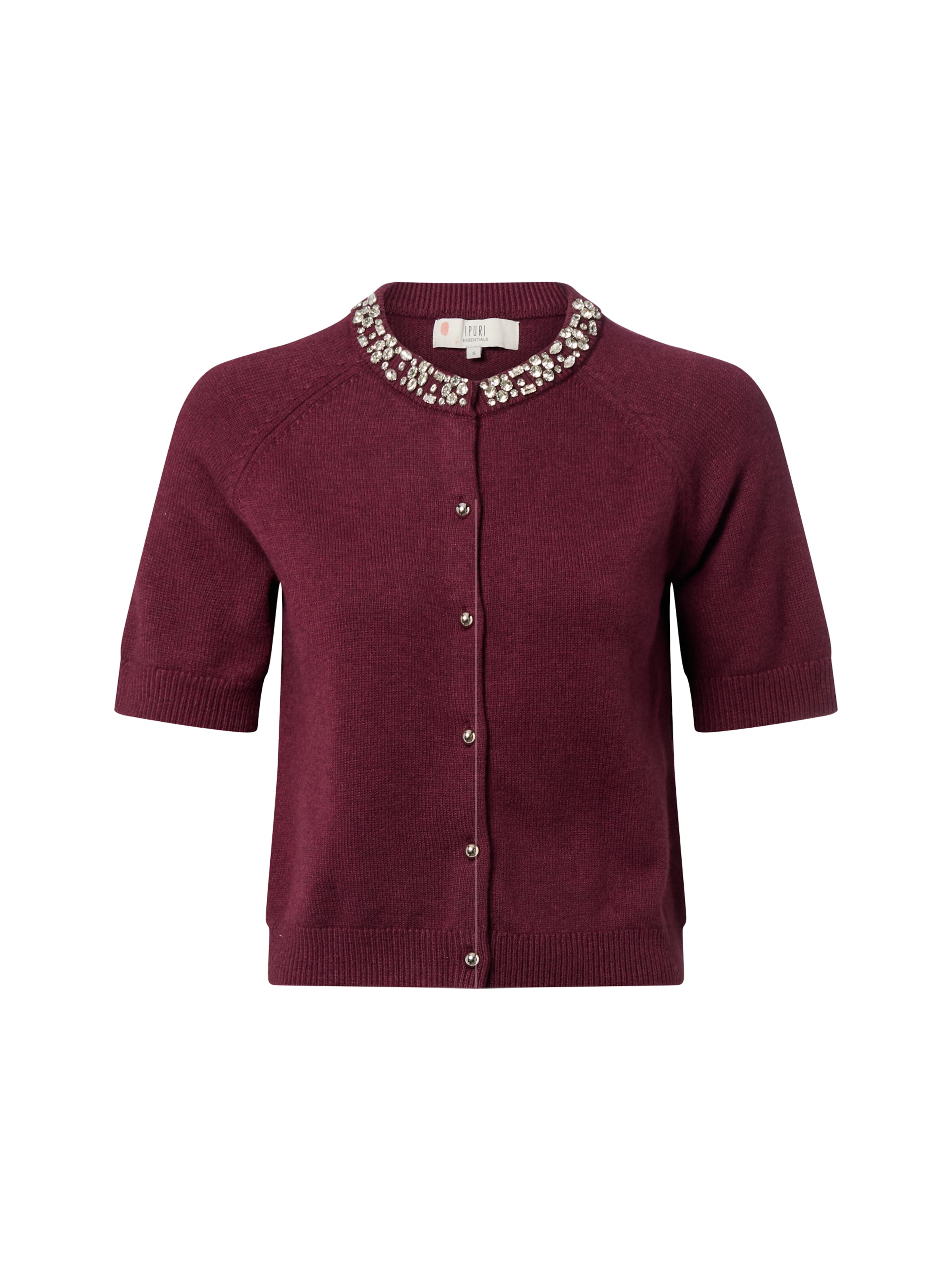 Ipuri Knit Cardigan in Red: front