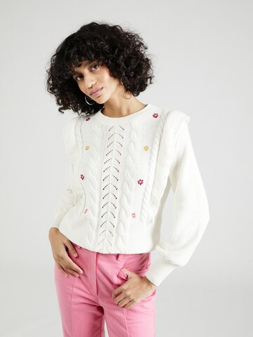Pull-over Springfield en blanc : devant