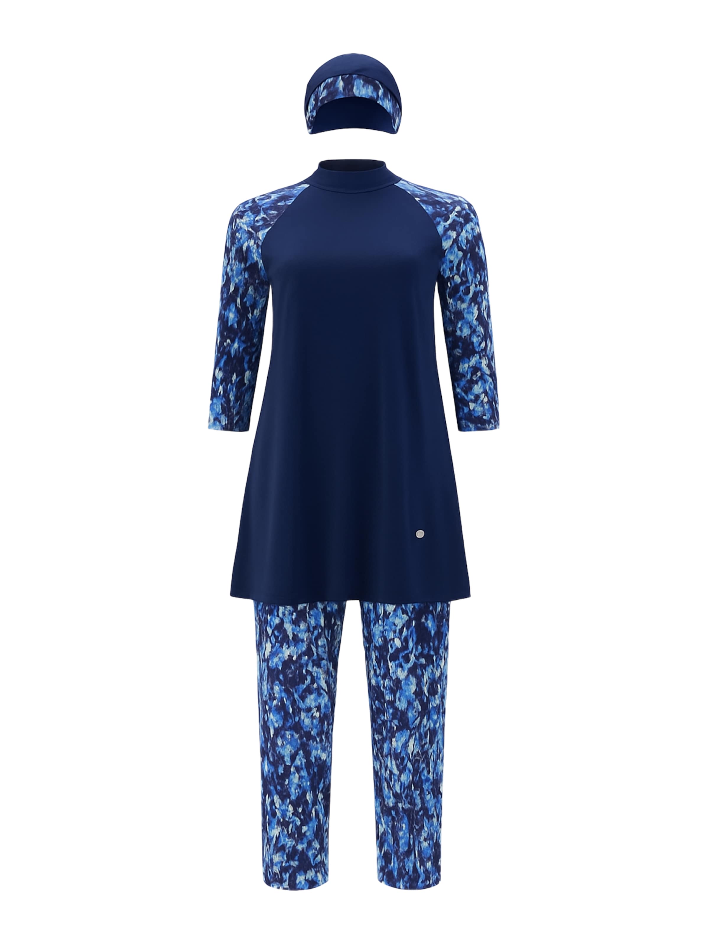 C&City Hidschab-Badeanzug in marine / neonblau, Produktansicht