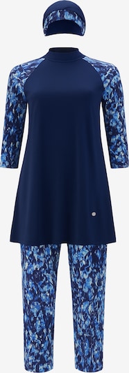 C&City Hidschab-Badeanzug in marine / neonblau, Produktansicht