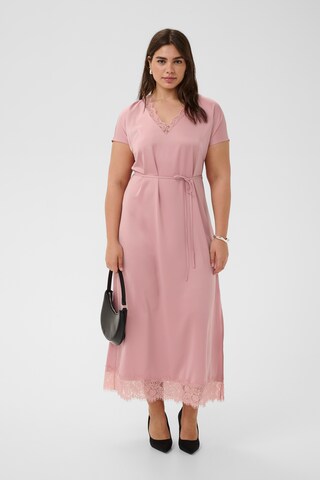 KAFFE CURVE Jurk 'KCjamie' in Roze: voorkant