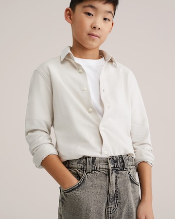 WE Fashion Rovný strih Košeľa - Béžová