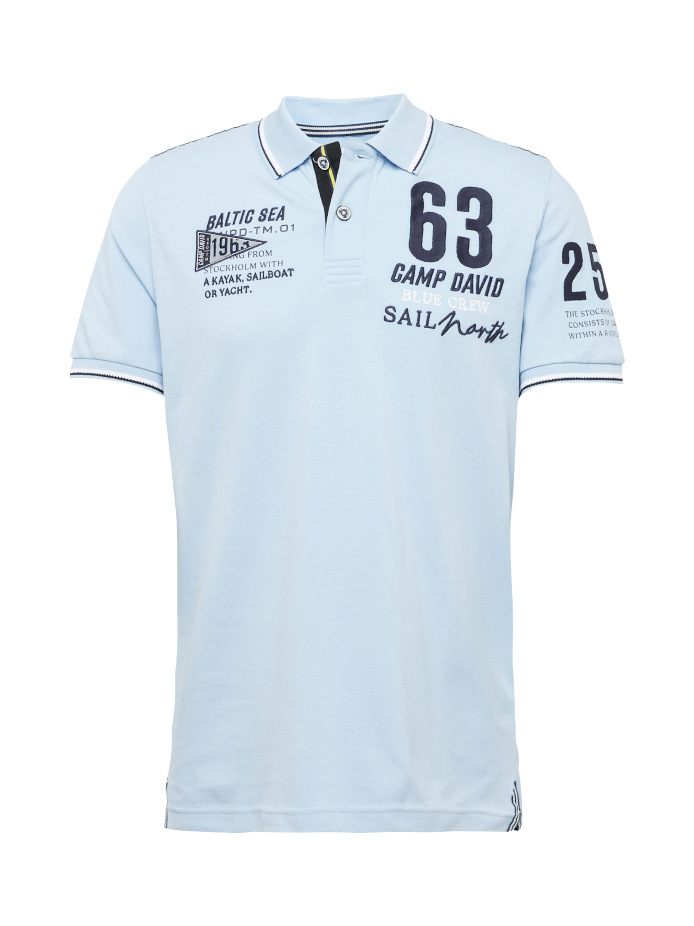 CAMP DAVID Shirt 'Cruise North' in Blauw: voorkant