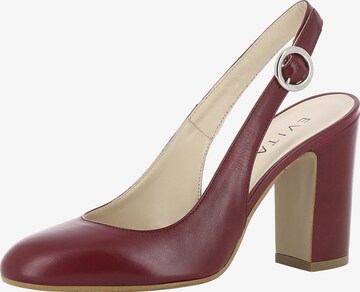 EVITA Slingpumps 'NICOLINA' in Rot: predná strana