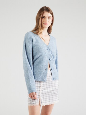 Sublevel Strickjacke in Blau: Vorderseite