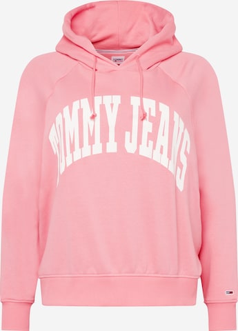 Tommy Jeans Curve Sweatshirt in Pink: predná strana