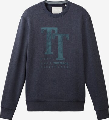 TOM TAILOR - Sweatshirt em azul: frente