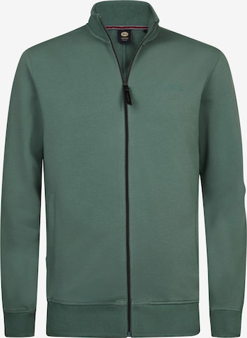 Petrol Industries Кофта на молнии в Зеленый: спереди