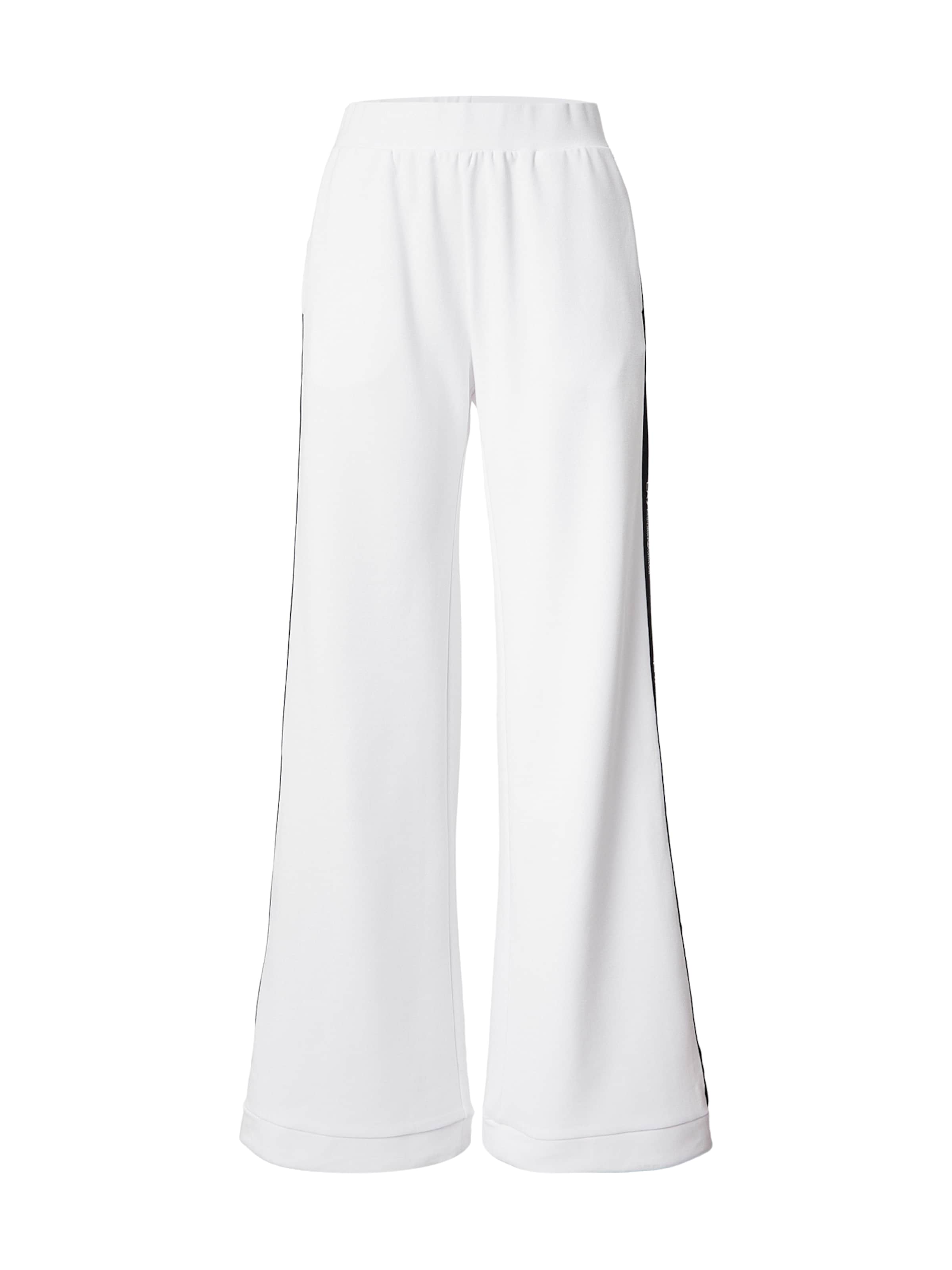 EA7 Emporio Armani Широкий Штаны в Белый: спереди