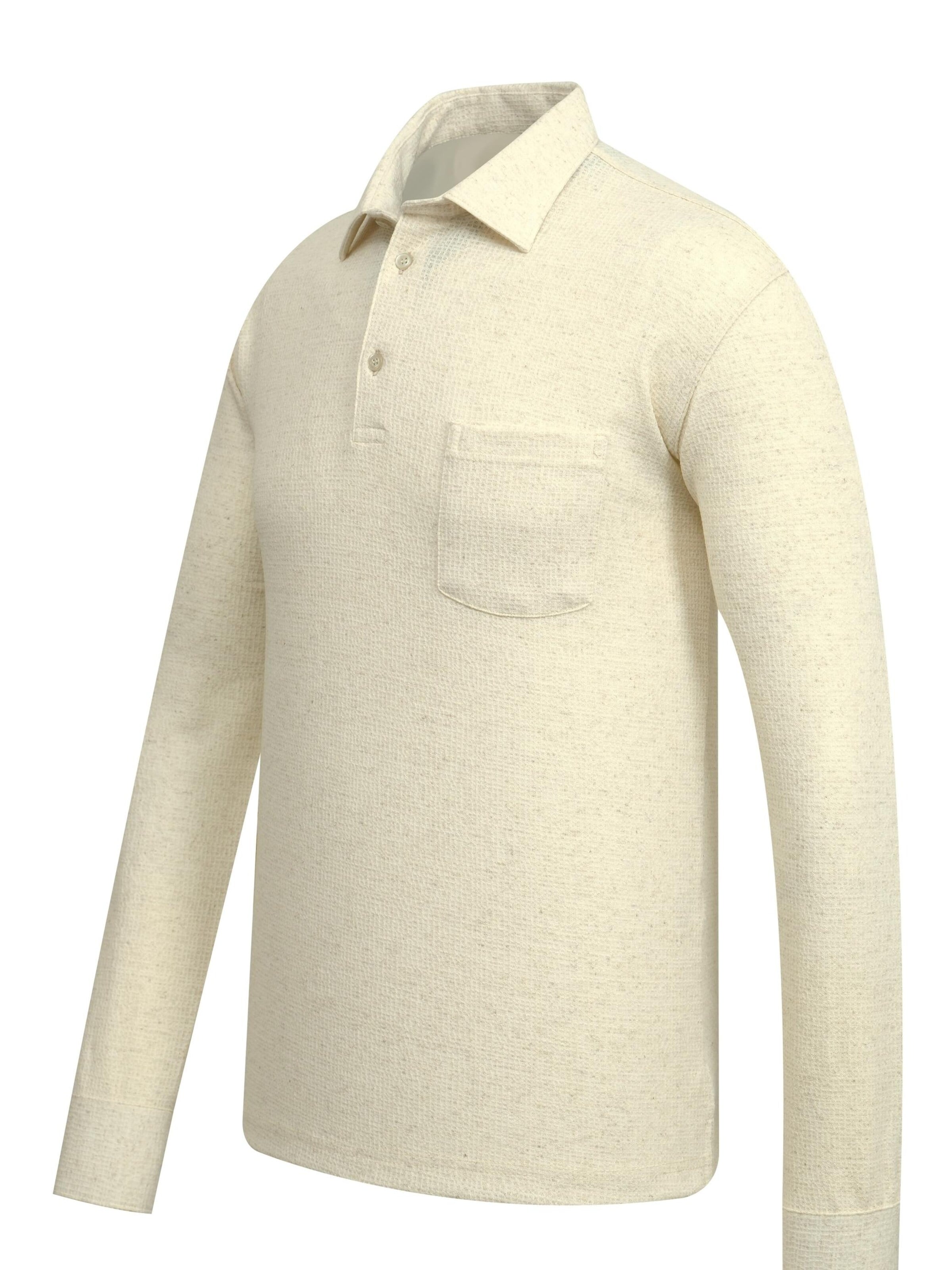 Cizgi Triko Shirt‌‌‌‌‌‌ in Weiß