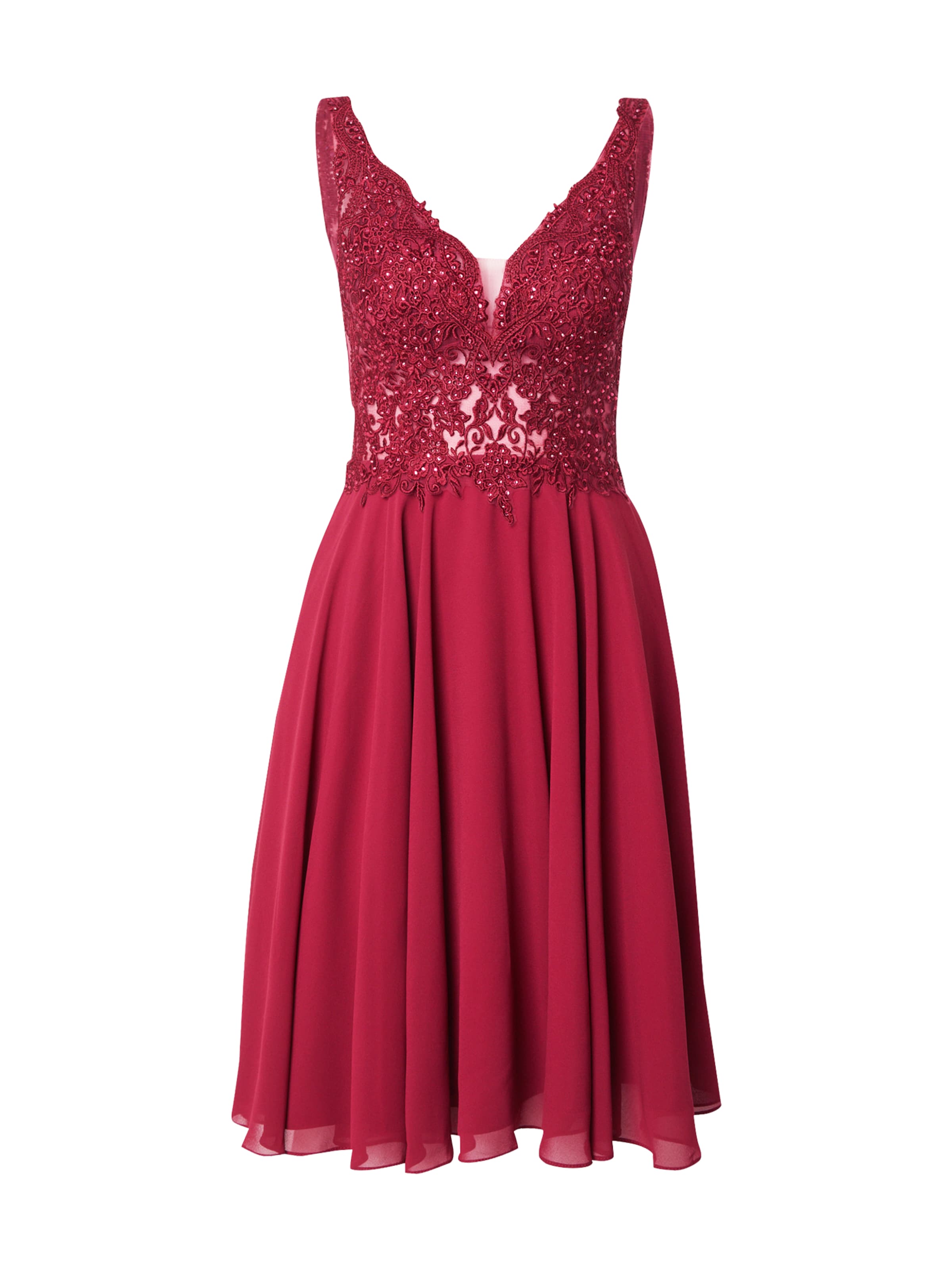 mascara - Vestido de gala en rojo: frente